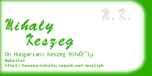 mihaly keszeg business card